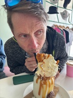 Roller blading on the parade followed by crocs milkshakes!