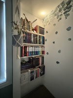 Olive completed the bookcase her by herself! So impressed.